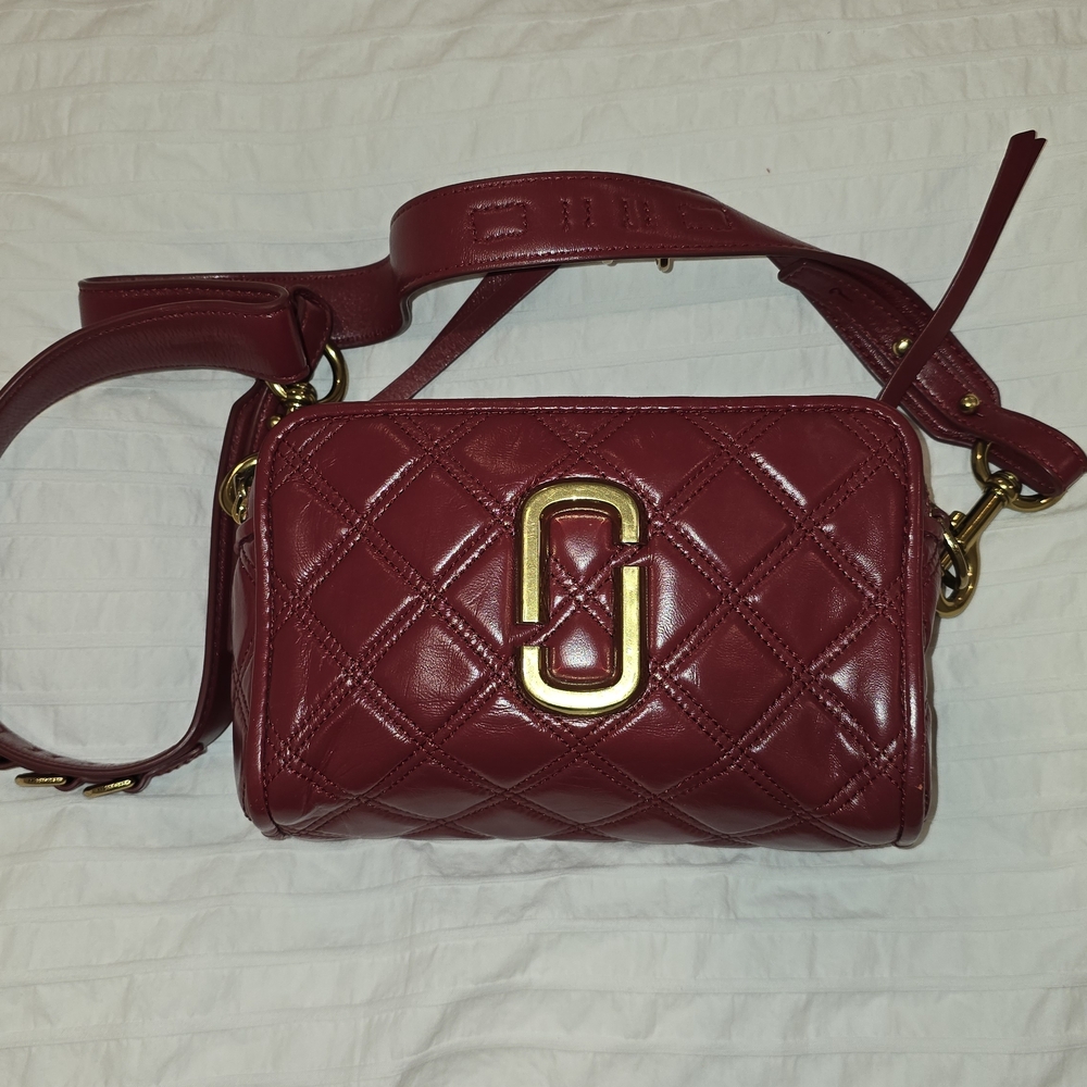 Marc Jacobs Quilted Burgundy Crossbody Bag